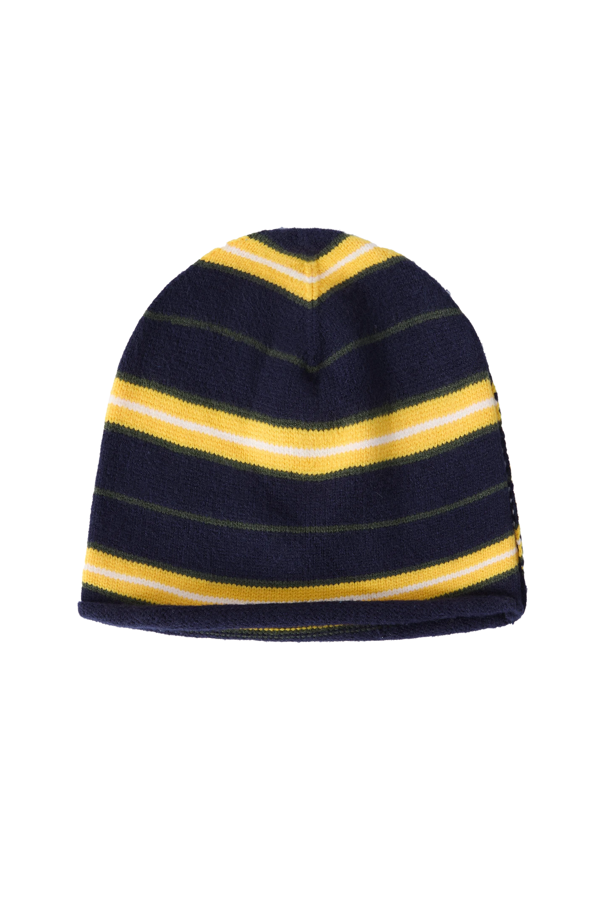 Striped Button Up Beanie