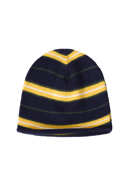 Striped Button Up Beanie