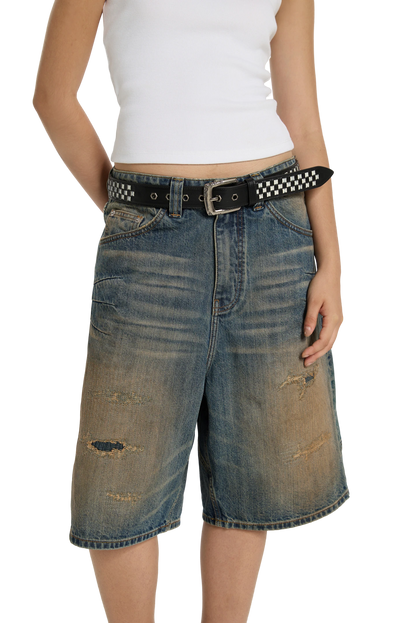 Checkered Belt Black