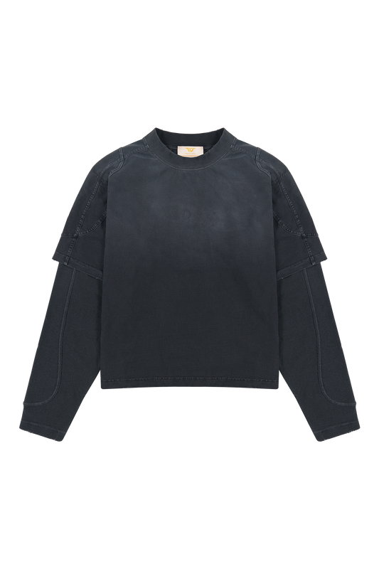 Black Double Layered Long Sleeve