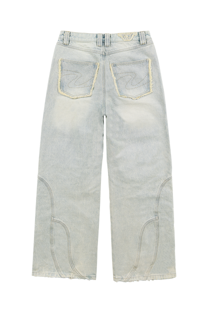 Blue Heavy Washed "Sen Denim