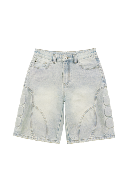 Blue Heavy Washed "Sen" Jorts