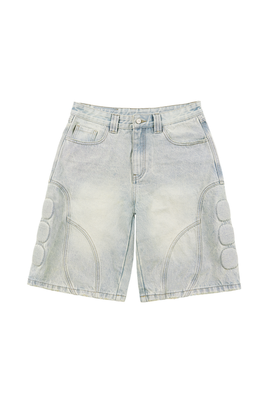 Blue Heavy Washed "Sen" Jorts