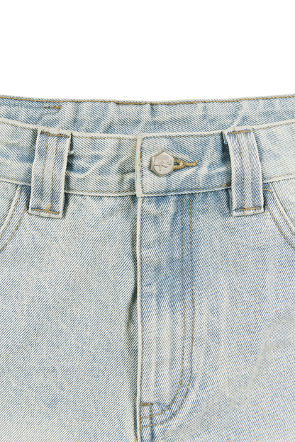 Blue Heavy Washed "Sen" Jorts