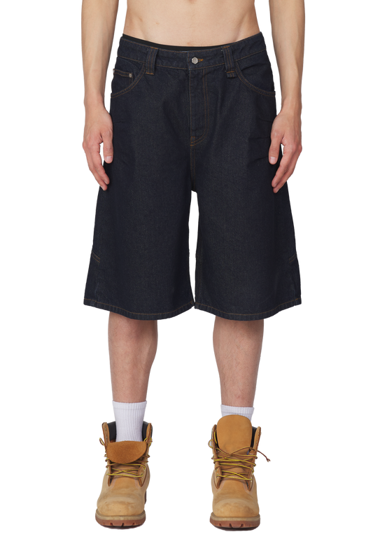 Blue Raw Jorts
