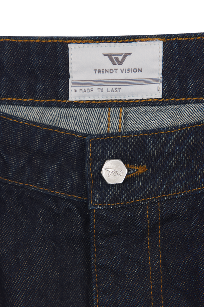 Blue Raw Jorts