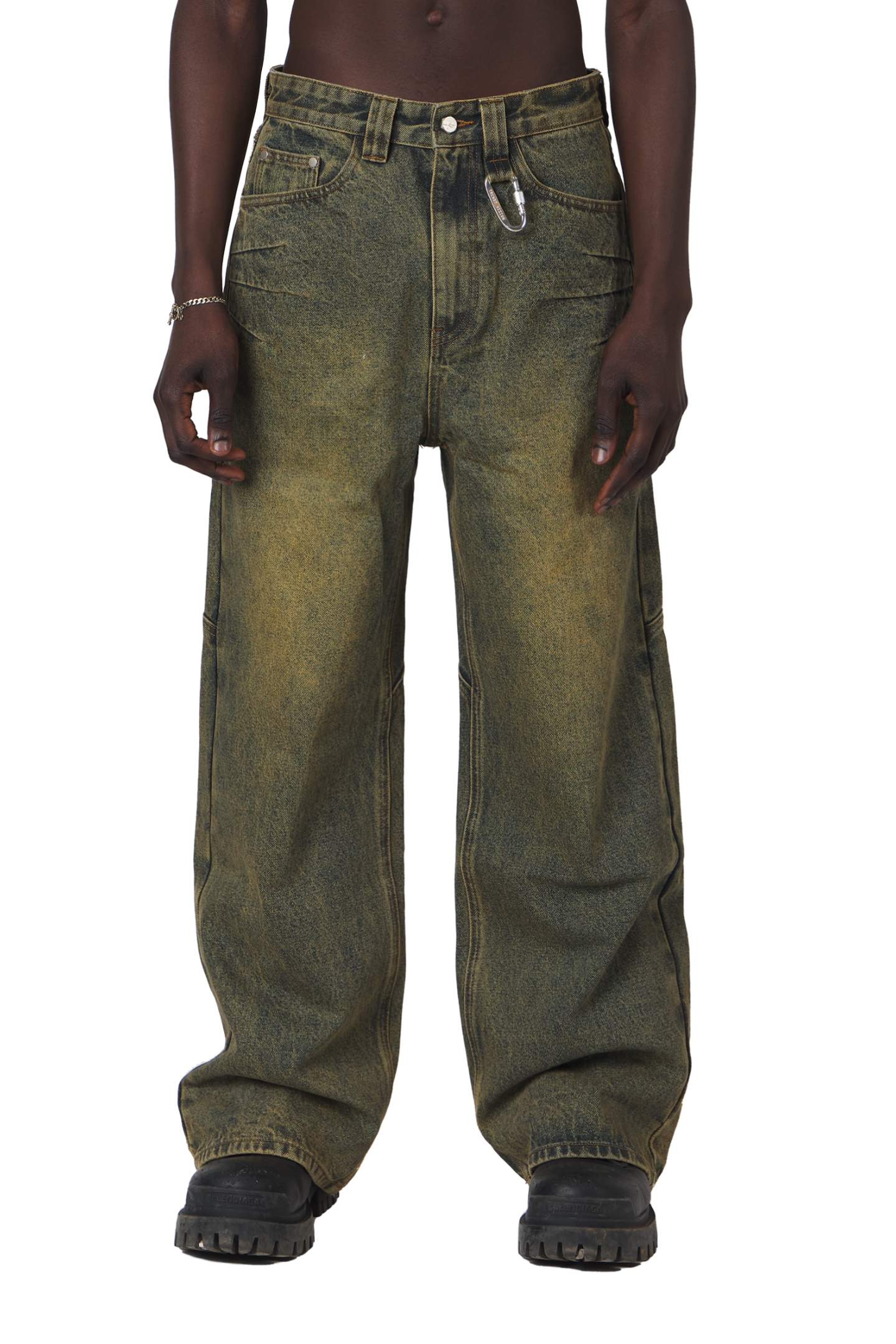 Yellow/Green Denim Jeans