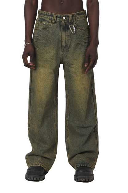 Yellow/Green Denim Jeans
