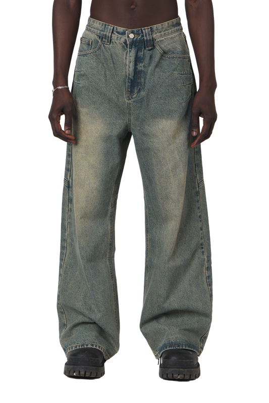 Yellow/Blue Denim Jeans