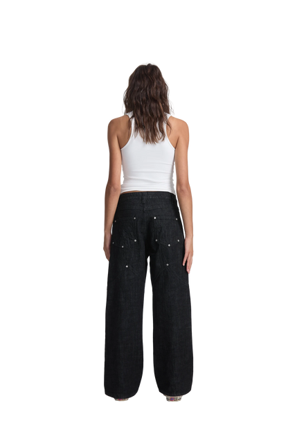 Raw Bootcut Denim Black
