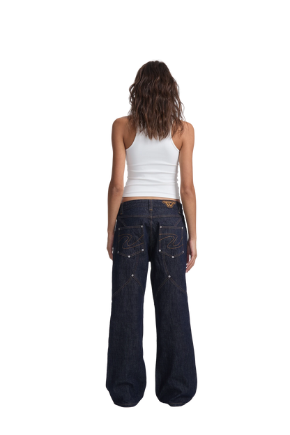 Raw Bootcut Denim Blue