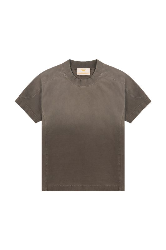 Brown Washed Slim Tee
