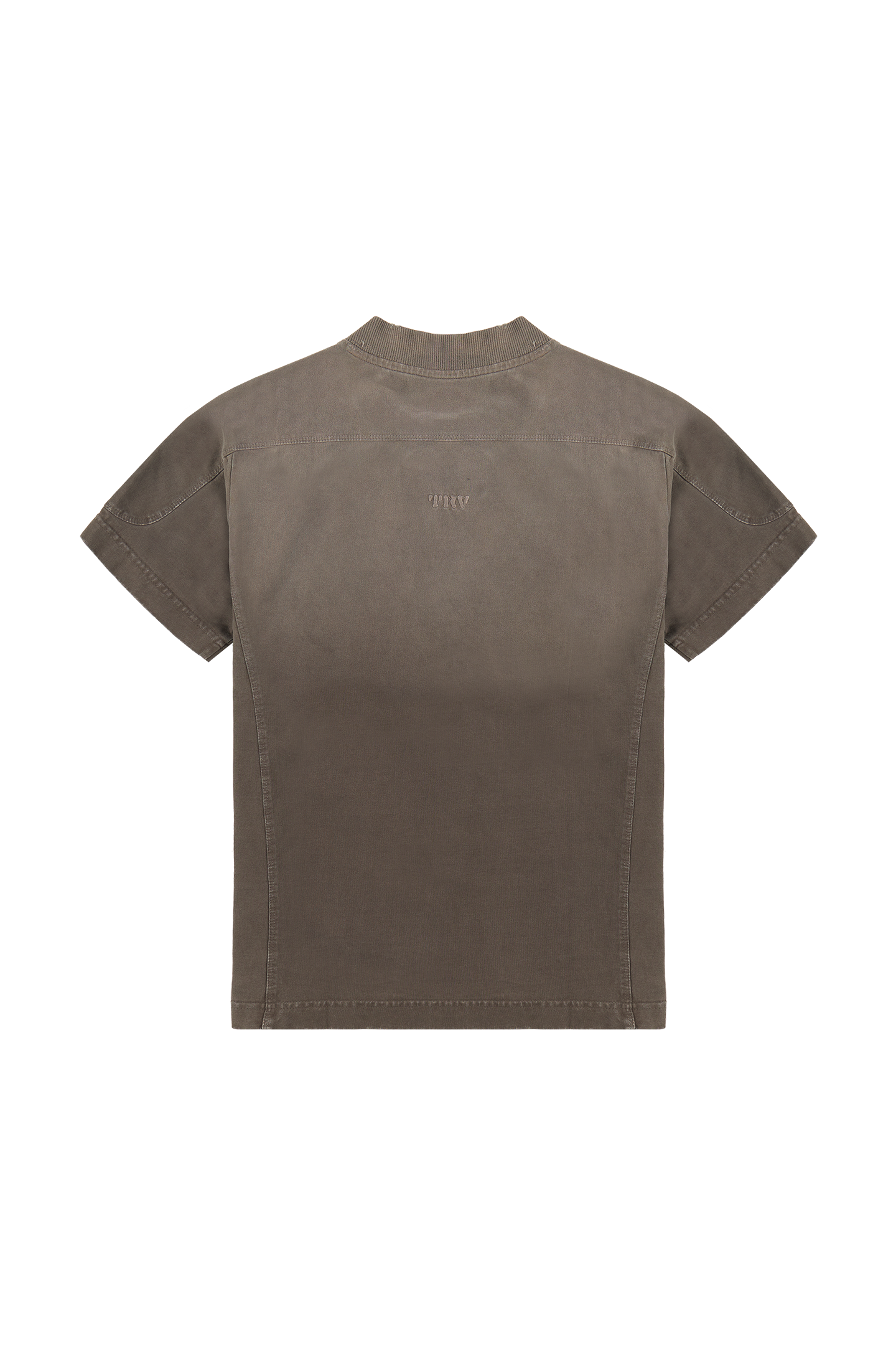 Brown Washed Slim Tee