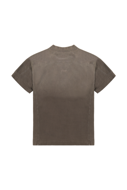 Brown Washed Slim Tee
