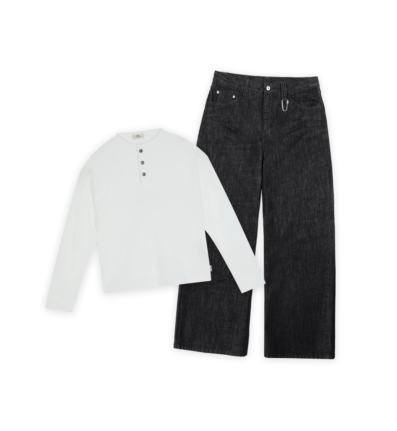 Henley White x Raw Denim Black Bundle