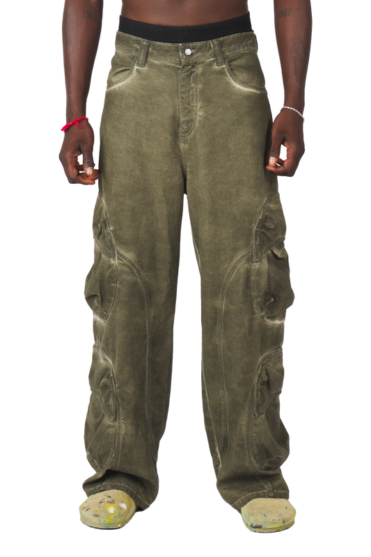 Burnt Olive Cargo Pants