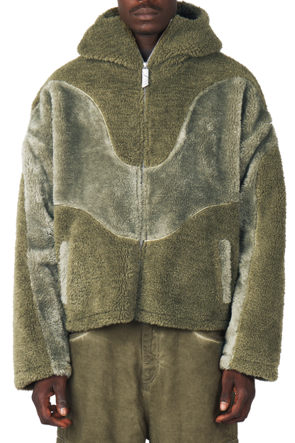 Burnt Olive Fleece Jacket