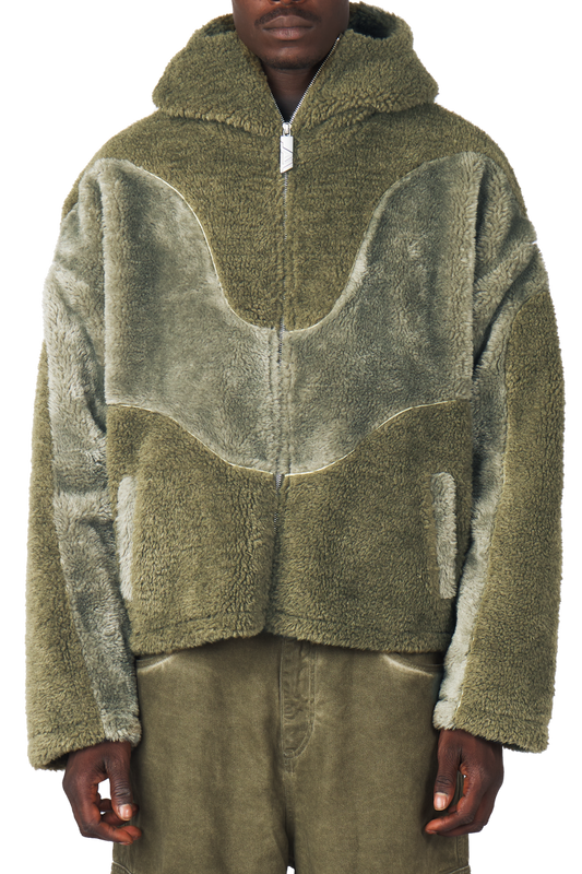 Burnt Olive Fleece Jacket