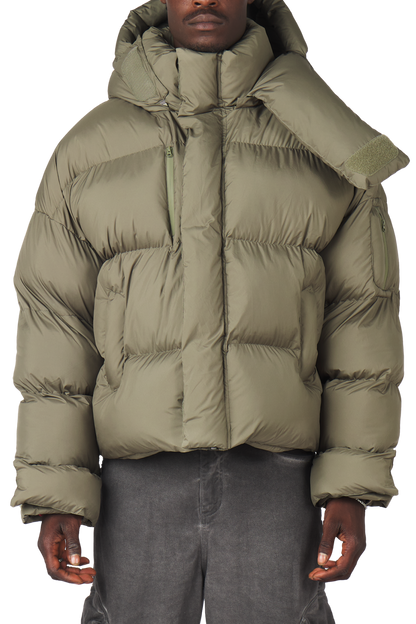 Burnt Olive Puffer Jacket