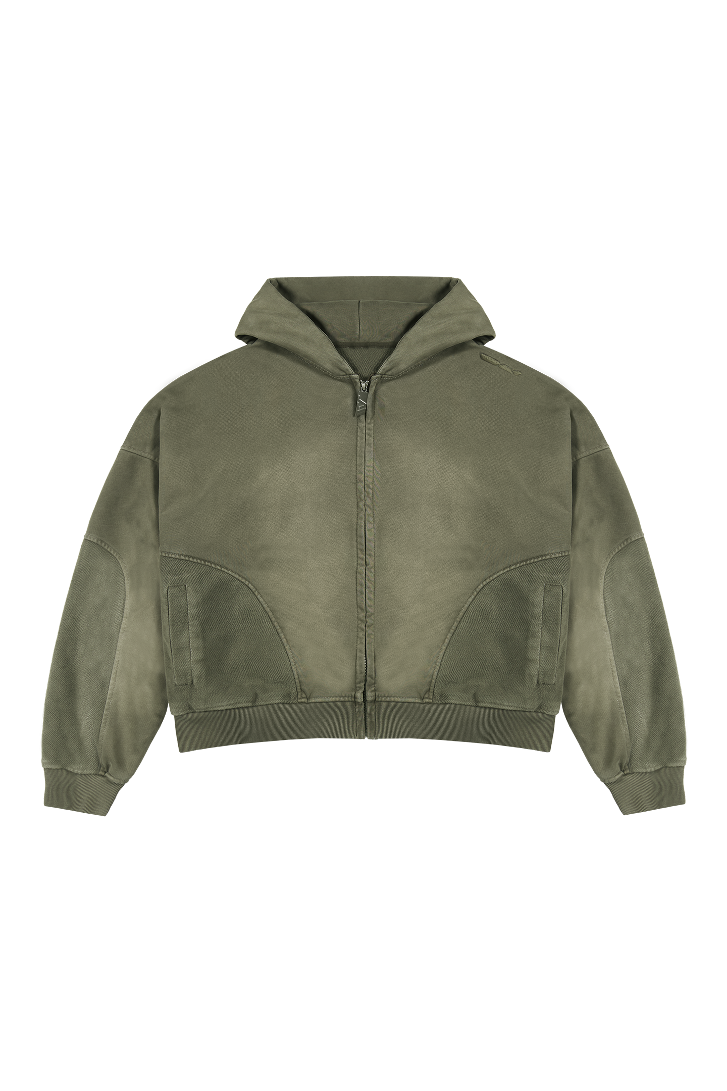 Burnt Olive Zip Hoodie
