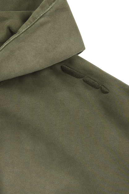 Burnt Olive Zip Hoodie