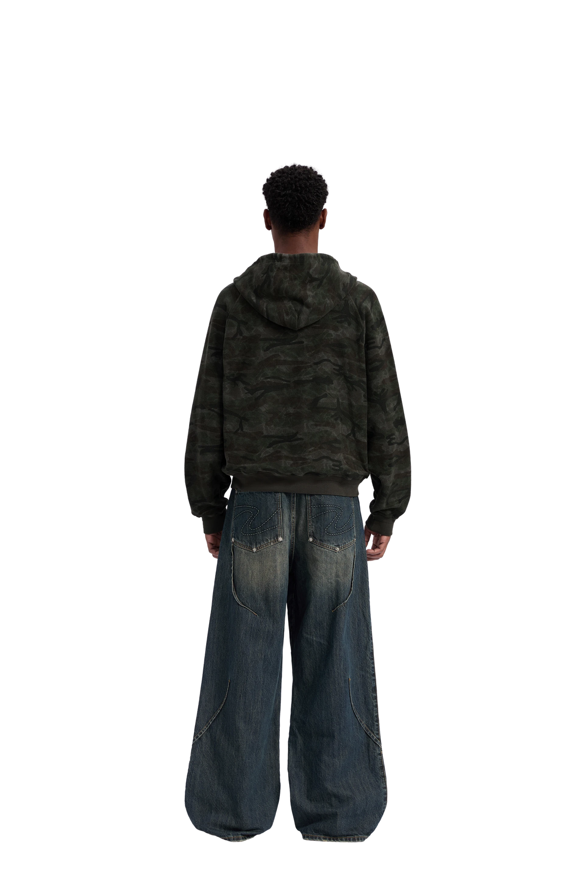 Reversible Camo Zip-Hoodie Stone