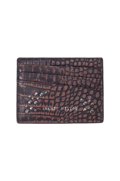 Croco Cardholder Brown