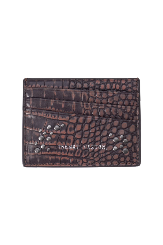 Croco Cardholder Brown