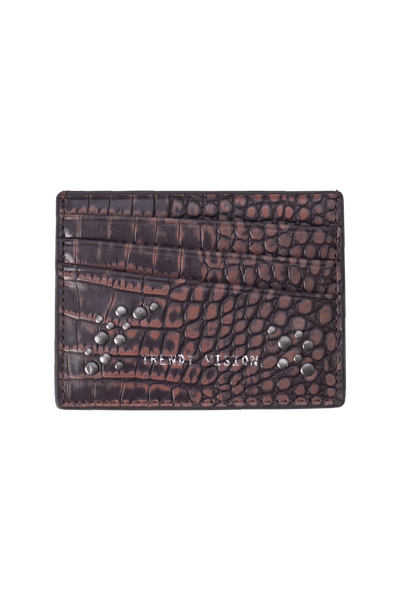 Croco Cardholder Brown – Trendt Vision