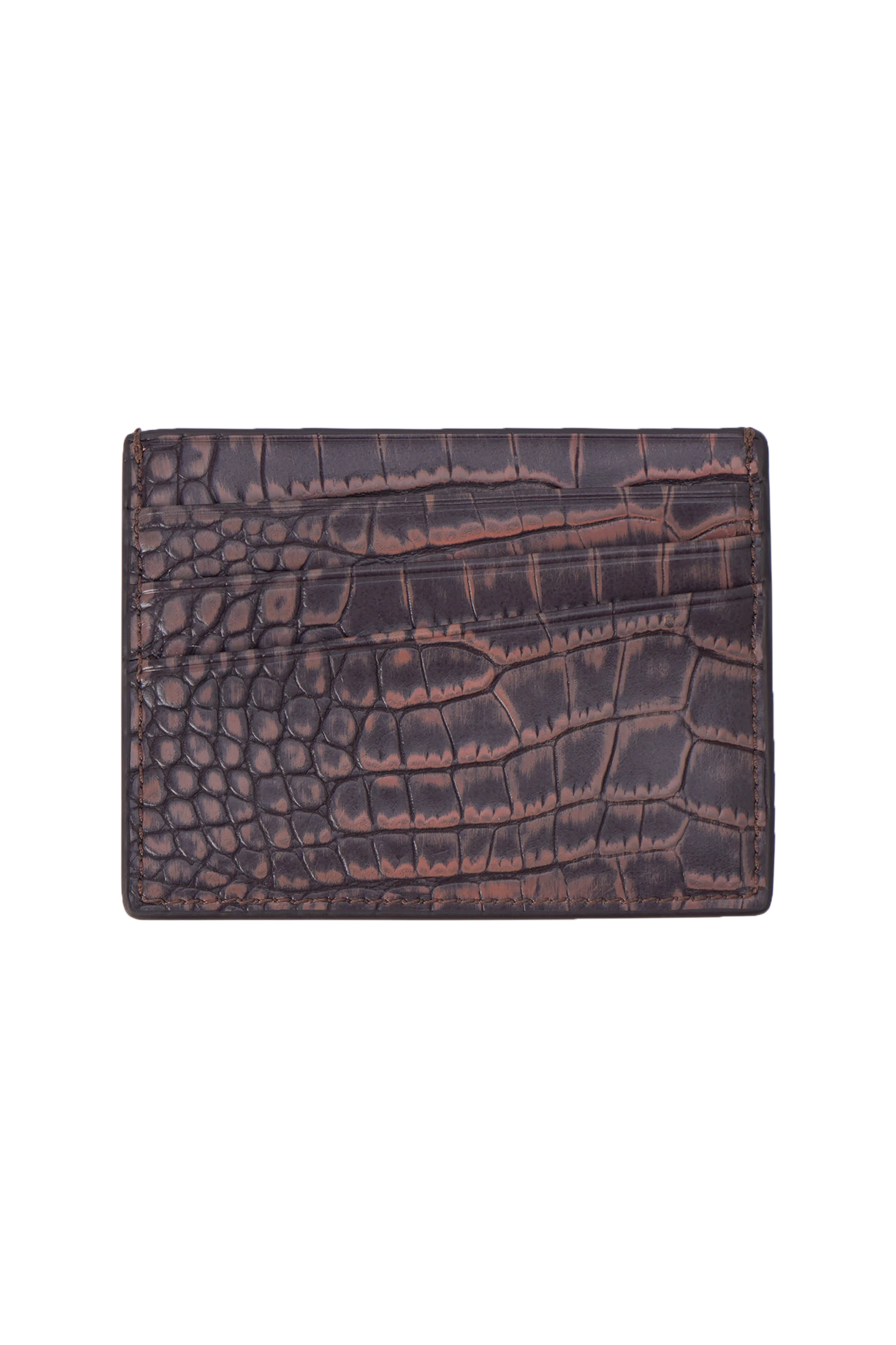 Croco Cardholder Brown