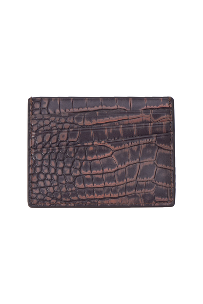 Croco Cardholder Brown