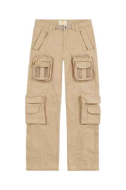 Beige Net Cargo Pants 2.0