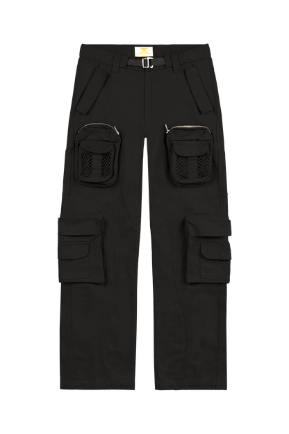 Black Net Cargo Pants 2.0