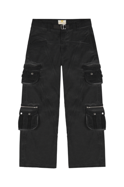 Heavy Wash Black Cargo