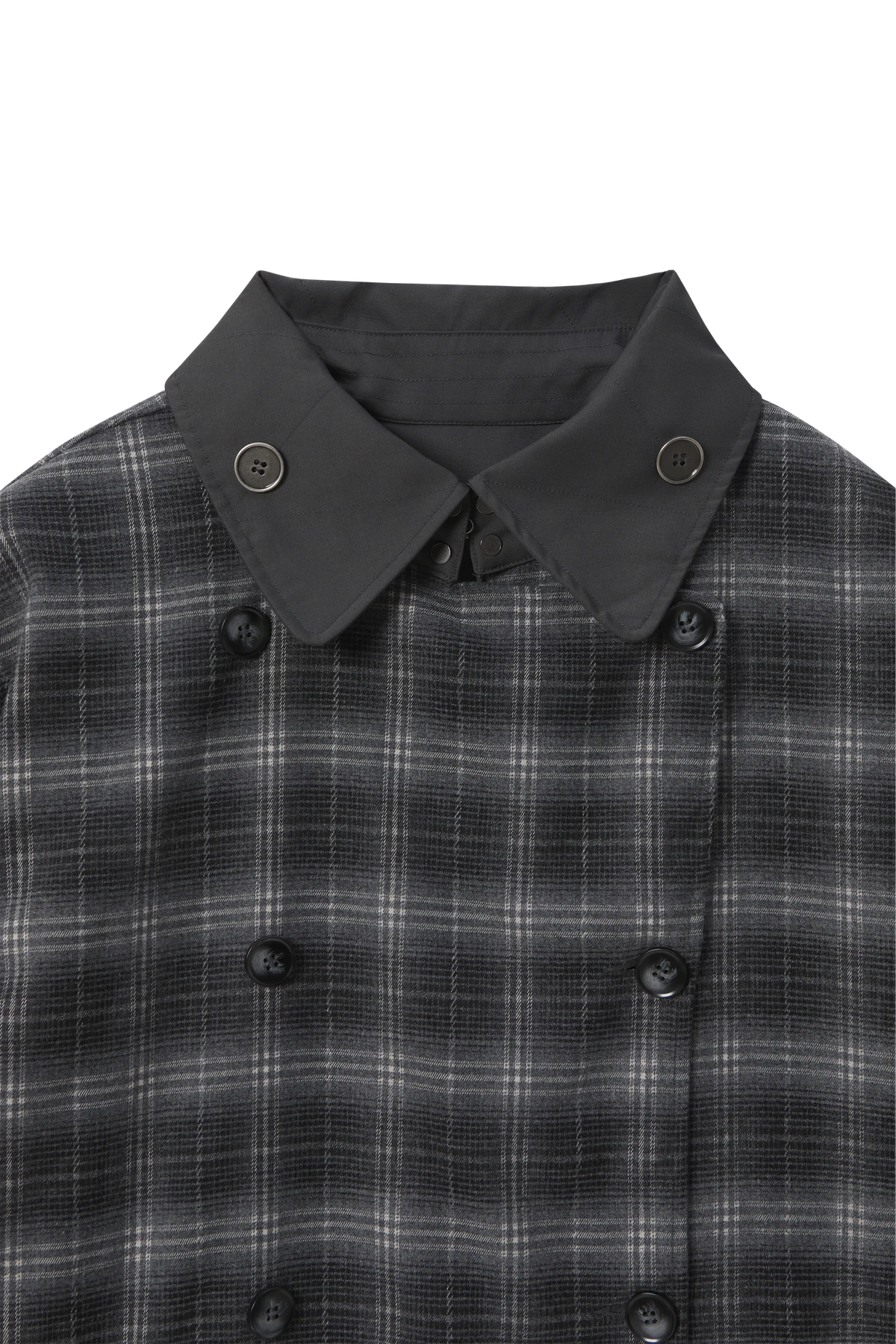 Reversible Plaid Trench Coat