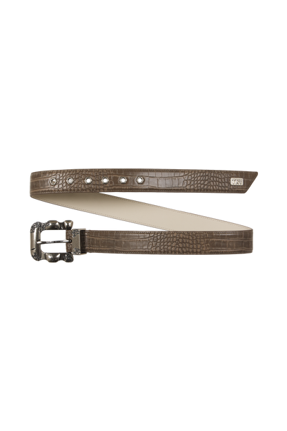Croco Belt Brown