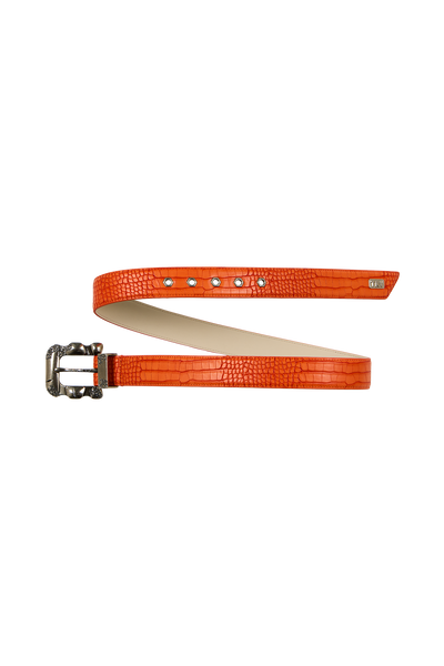 Croco Belt Orange – Trendt Vision