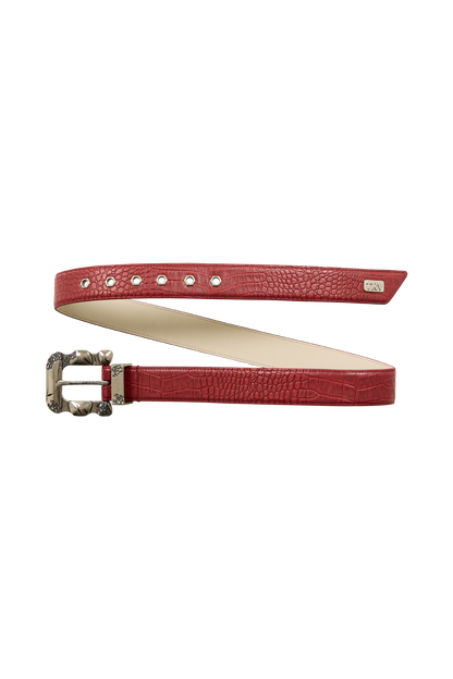 Croco Belt Red