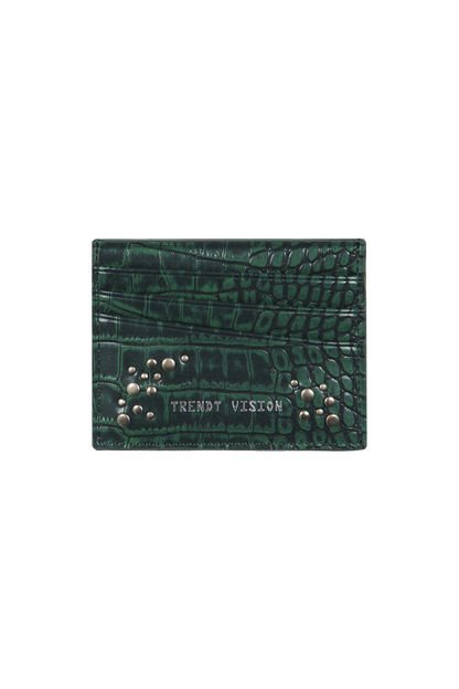 Croco Cardholder Green