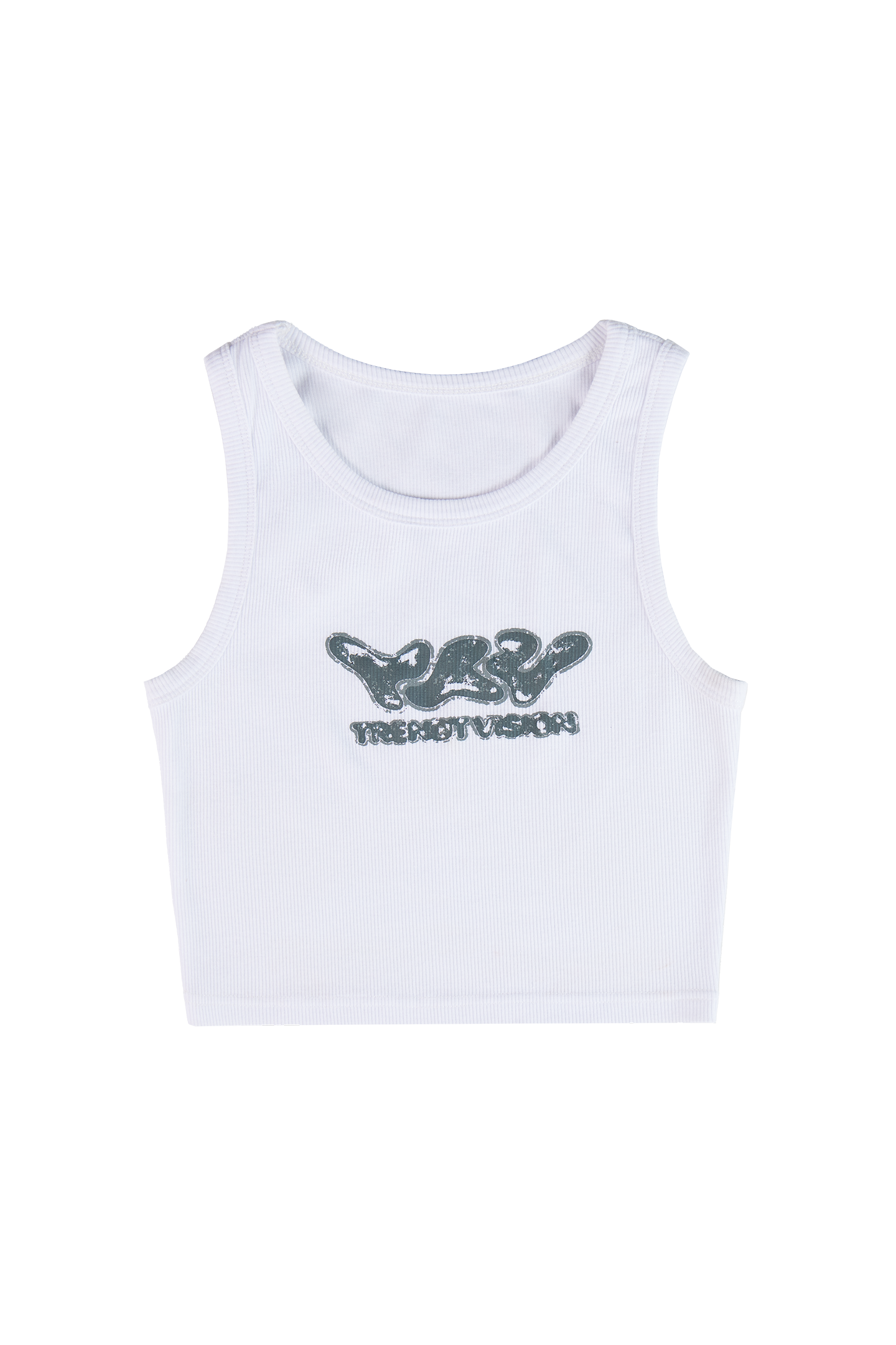 White Cropped Top