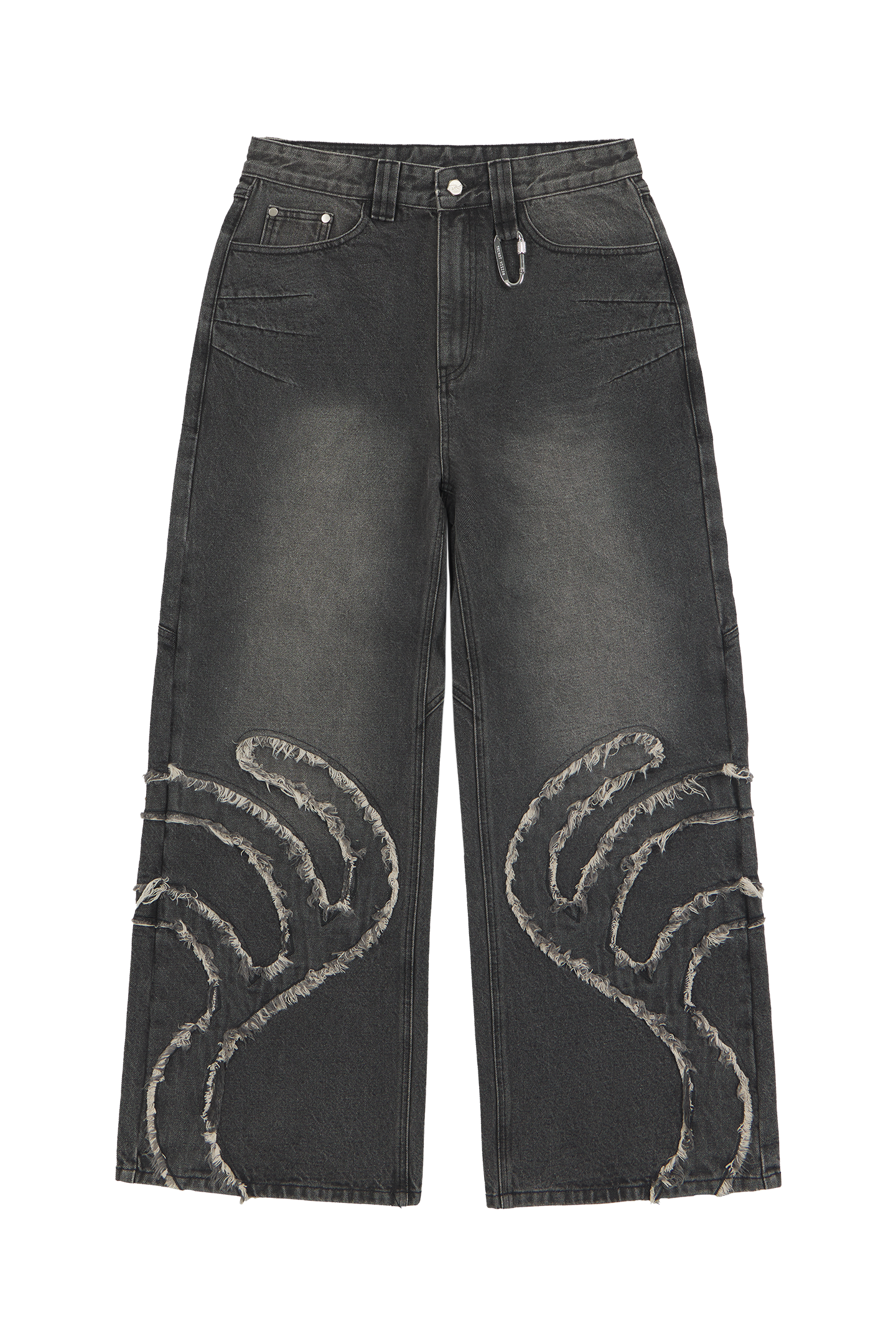 Ash Black Patched Denim Jeans