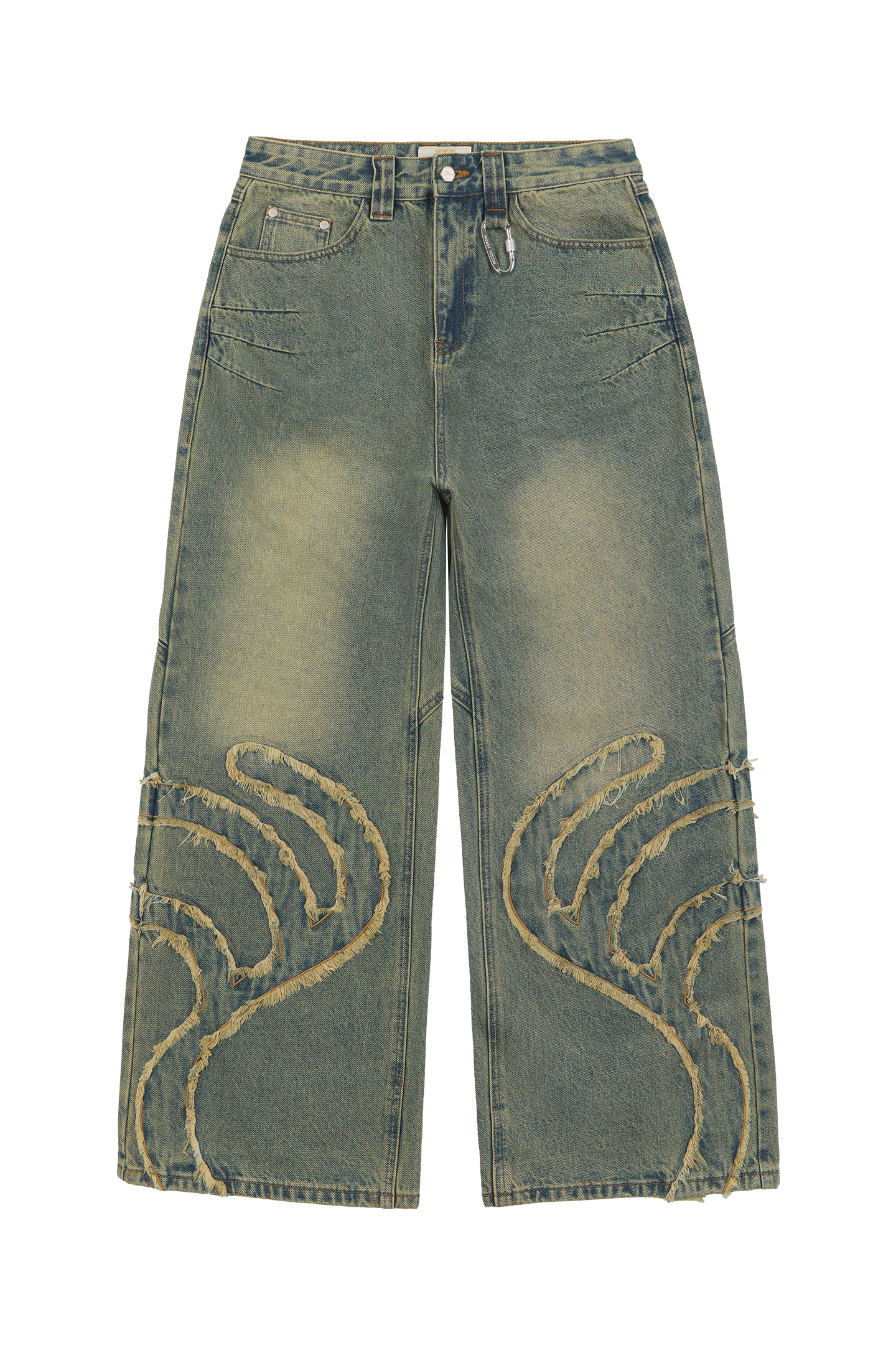 Blue Patched Denim Jeans