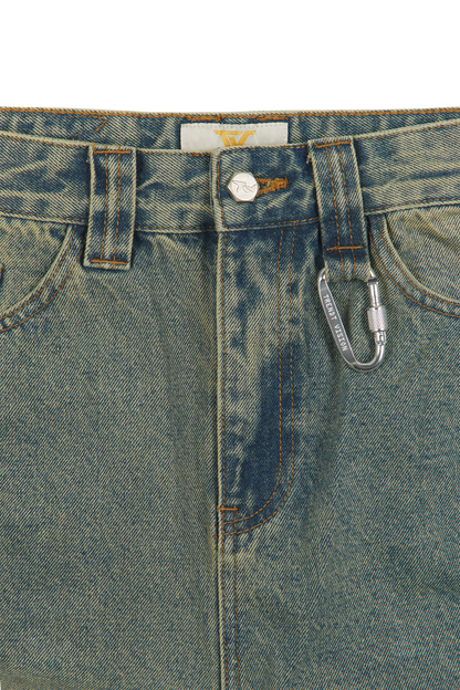 Blue Patched Denim Jeans
