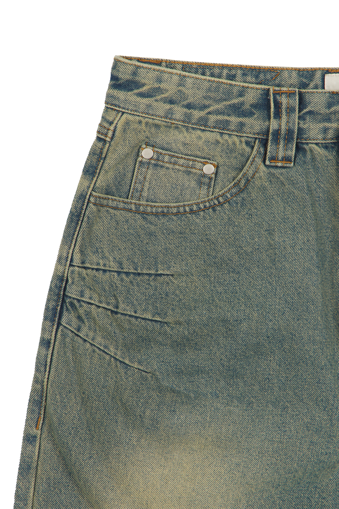 Blue Patched Denim Jeans