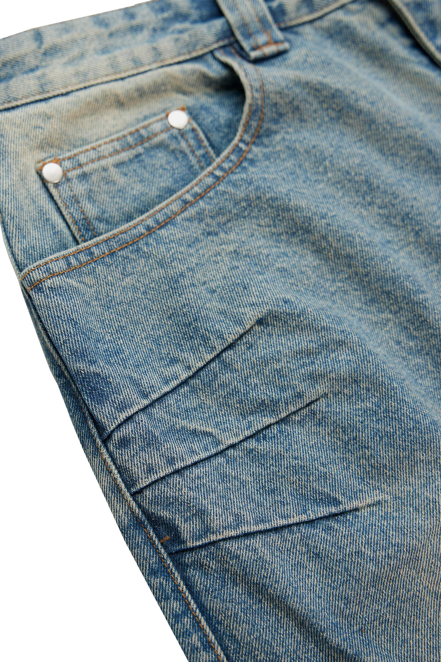 After Life Blue Patched Denim Jeans