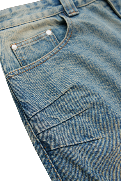 After Life Blue Jorts