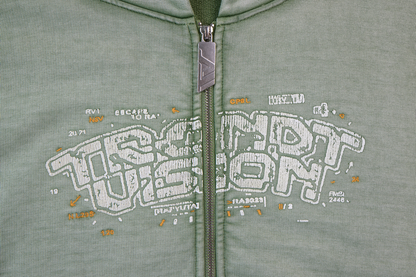 Green Zip Hoodie