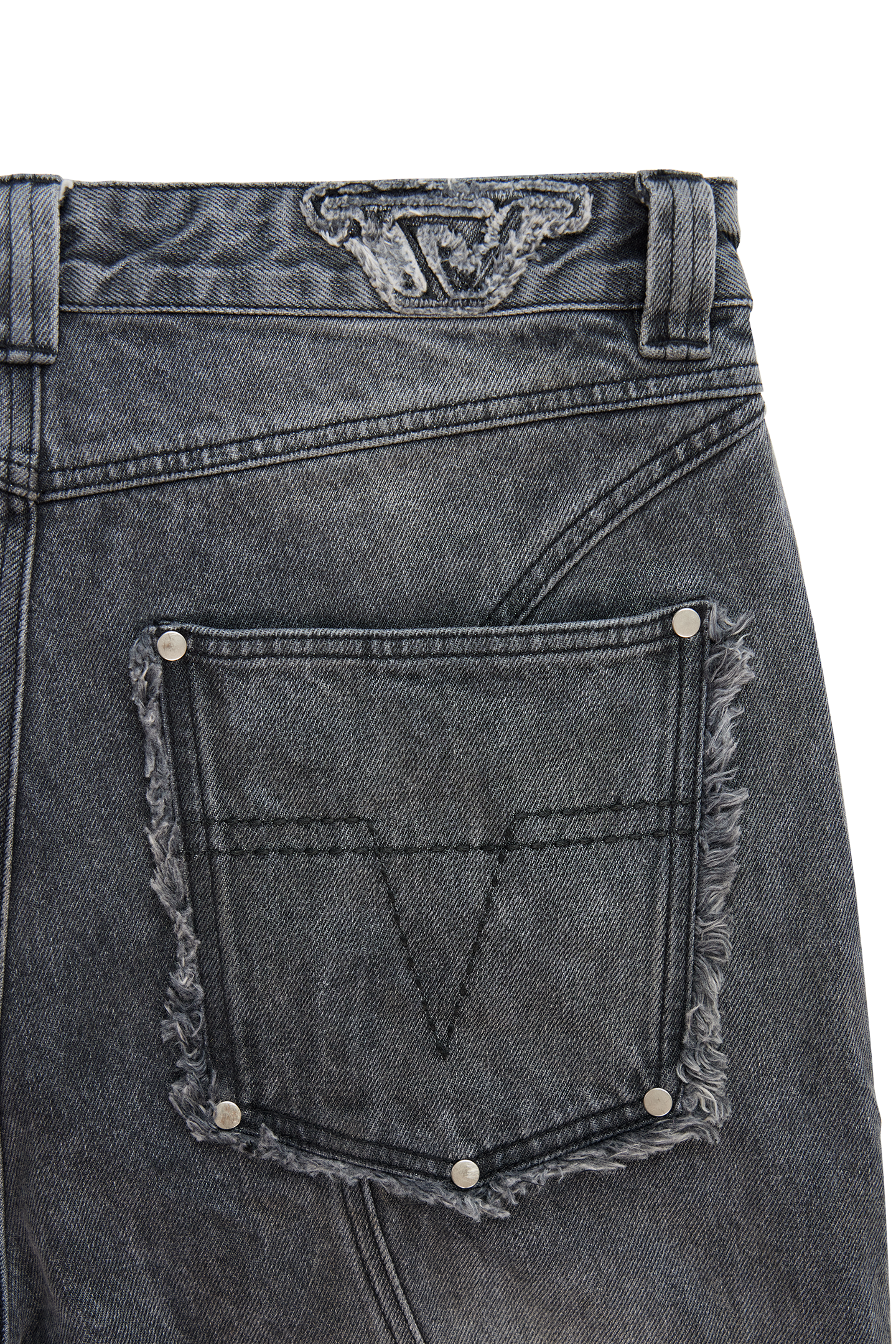 After Life Black Patched Denim Jeans
