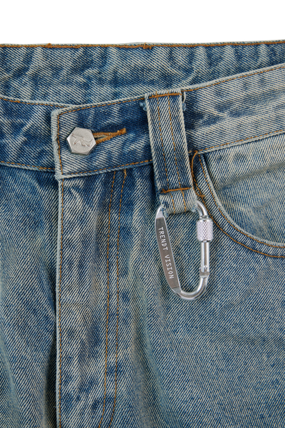 After Life Blue Jorts