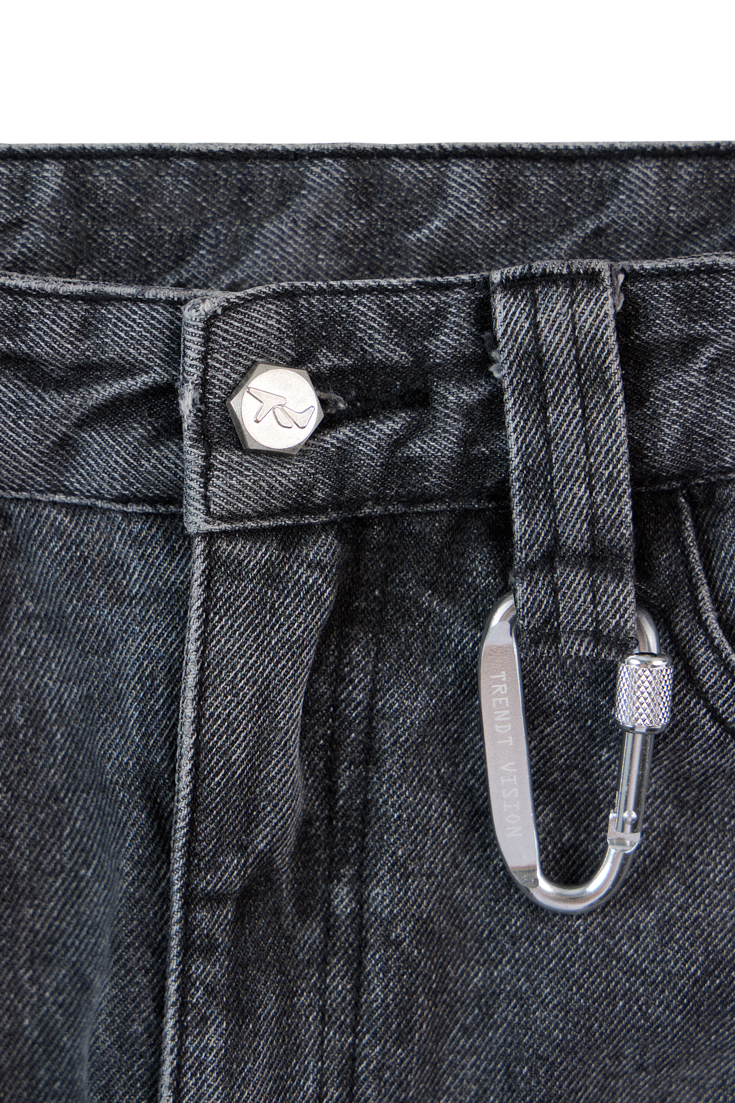 After Life Black Patched Jorts